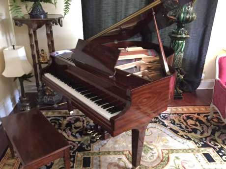 Mahogany Baldwin Grand Piano