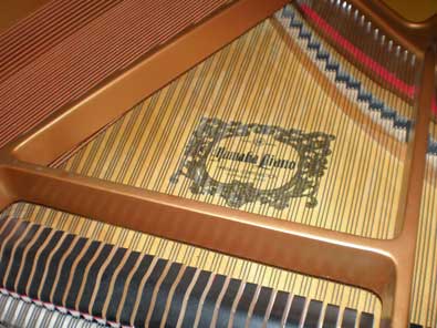 1994 Yamaha Baby Grand - View of the Plate Soundboard and Strings