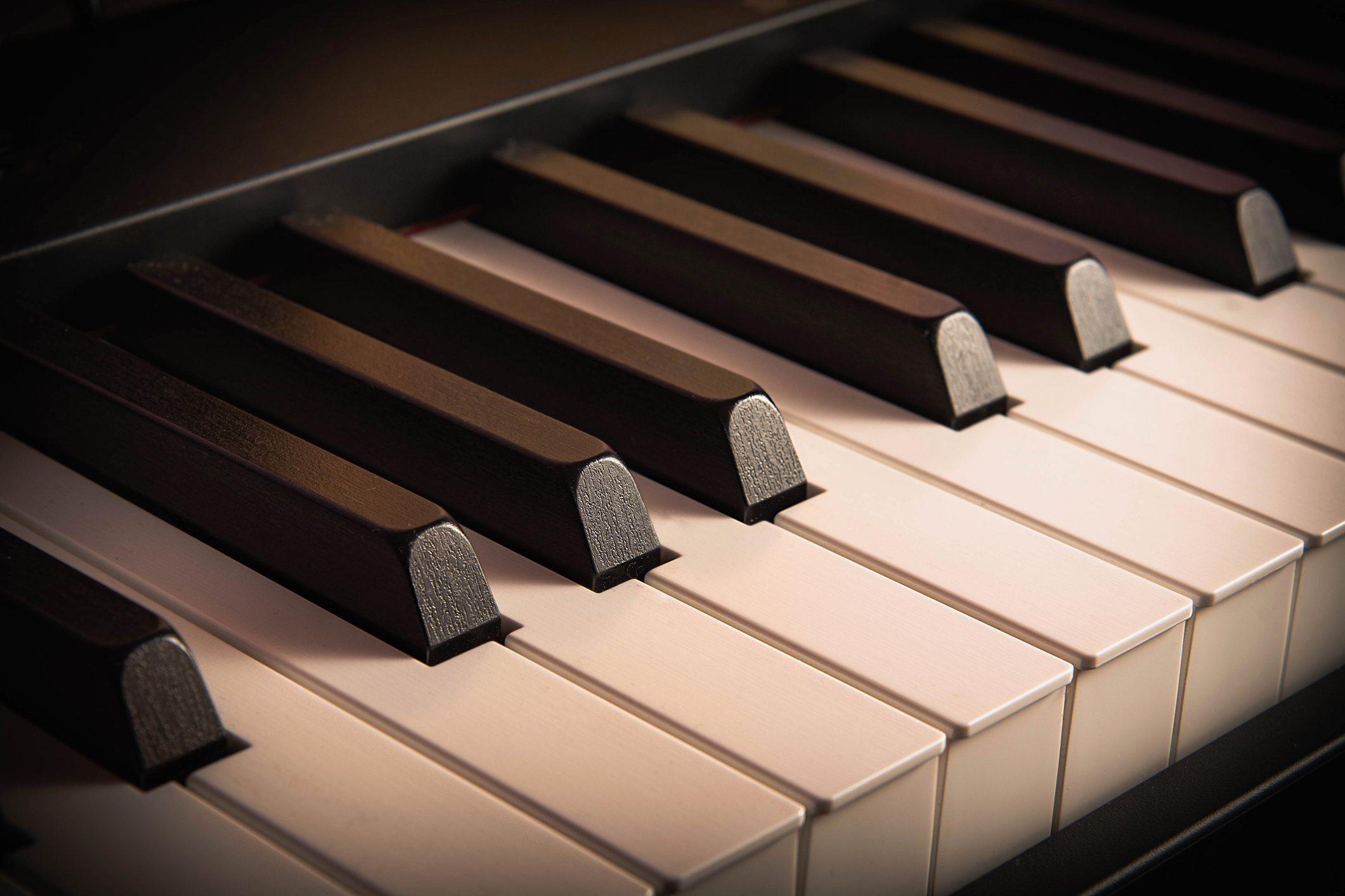 Detailed view of keyboard keys