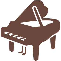 Brown grand piano icon